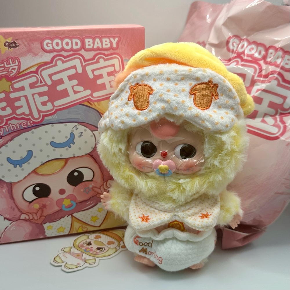 NEW✨ Baby Three Good Baby BB3 Collectible Plush Pendant Doll Confirmed Morning